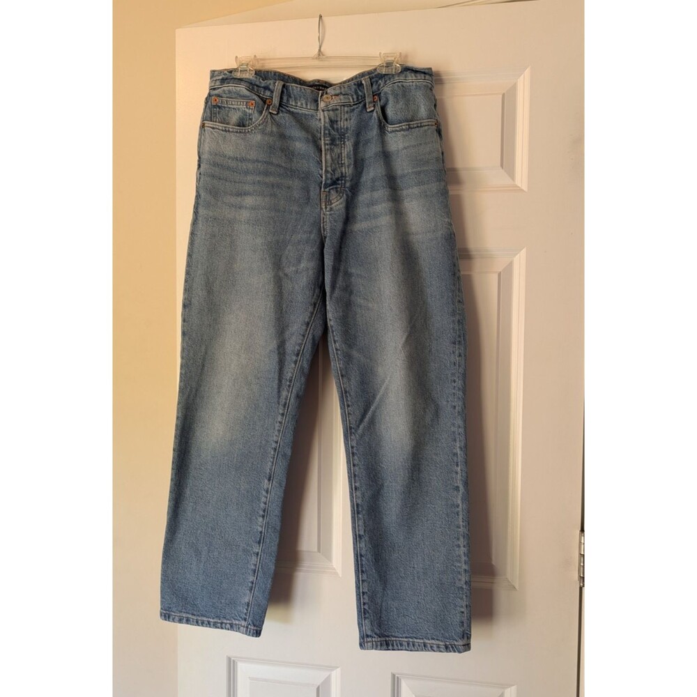 Lucky Brand Jeans 90s Loose High Rise Straight Leg Button Fly Blue Women's 12/31